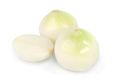 Premium Photo | White onion isolated on white surface.