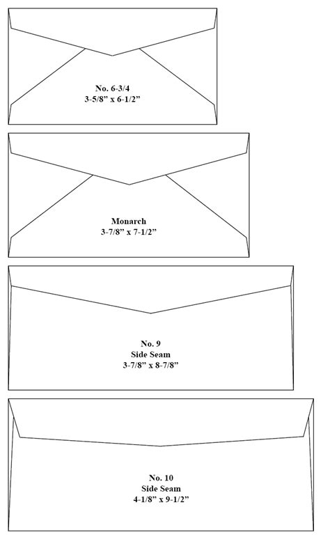 Legal Envelope Size Chart at Tamara Briley blog