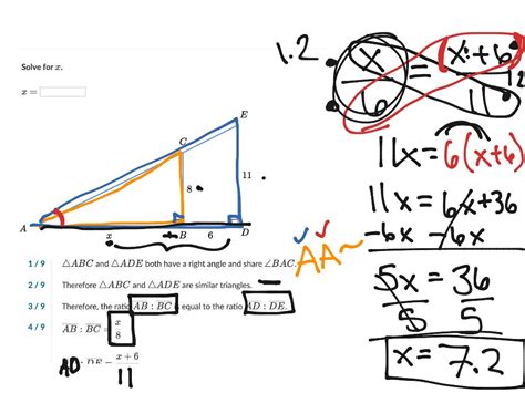 Solving Proportions In Similar Triangles Math ShowMe ...