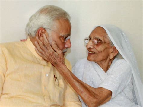 In Pics: PM Narendra Modi's touching moments with his mother - Oneindia ...