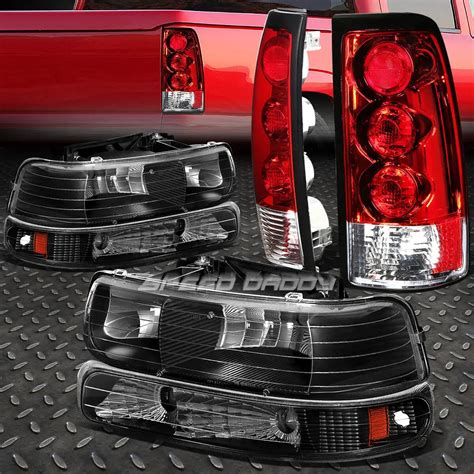 Black Amber Bumper Headlight+Clear Altezza Tail Light 99-02 Chevy Silv – Dynamic Performance Tuning