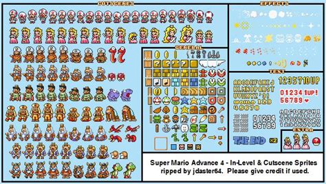 The Spriters Resource - Full Sheet View - Super Mario Advance 4: Super ...