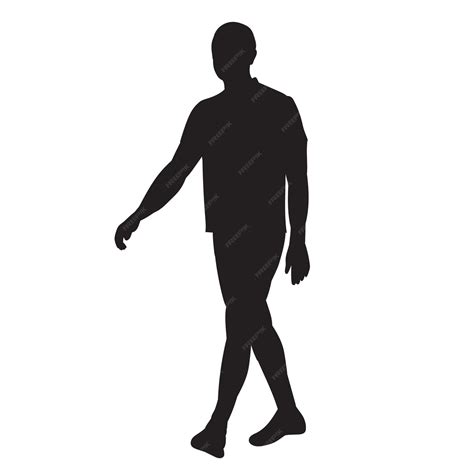 Premium Vector | Vector, isolated, black silhouette of a walking man