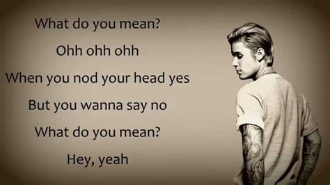 Justin Bieber What Do You Mean? Lyrics - YouTube