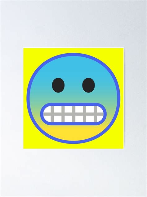 "Grimacing Face Emoji" Poster for Sale by ZXSEAVBNM | Redbubble