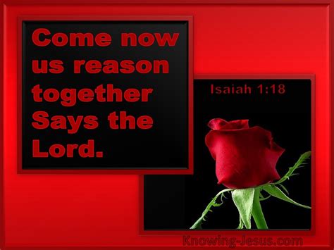 Isaiah 1:18 Come Now Let Us Reason Together (maroon)