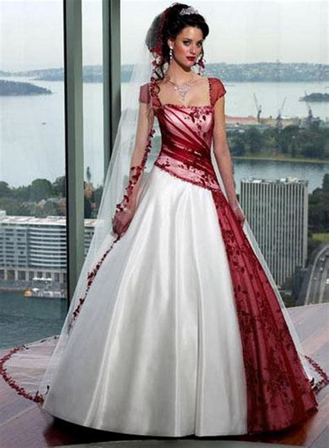 girls wearing wedding gowns red dresses for brides ~ fashion