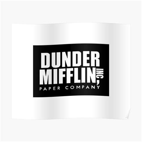 "The Office - Dunder Mifflin Paper Company Logo - Black" Poster by ...