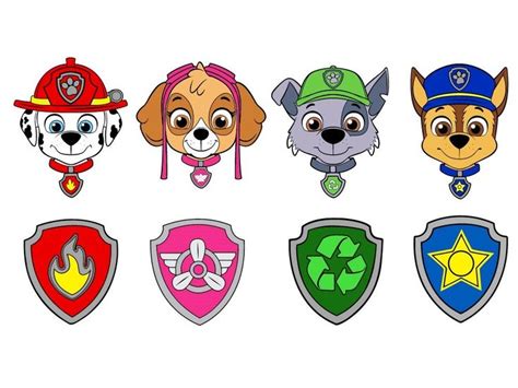 33 Paw Patrol SVG Cut Files | Paw Patrol ClipArt's | Skye, Chase, Marshall, Rubble, Badges Paw ...