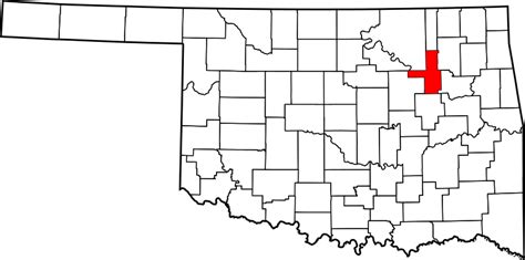 Image: Map of Oklahoma highlighting Tulsa County