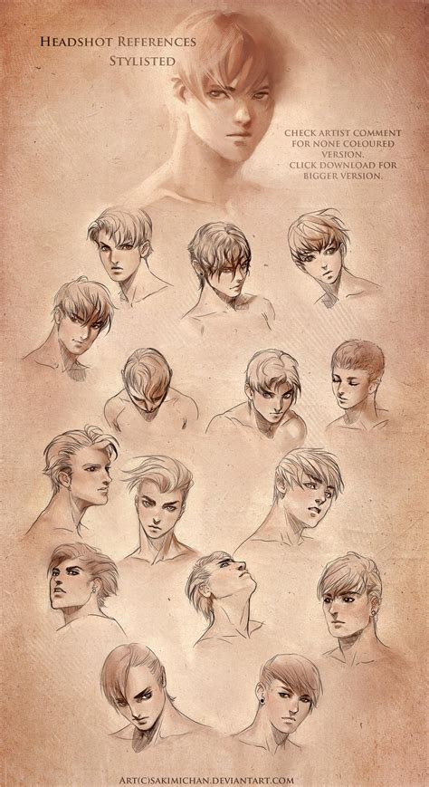 Stylized Head Reference .male by sakimichan on DeviantArt