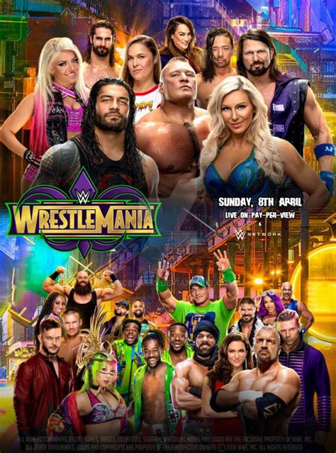 WWE Wrestlemania 34 Official Poster by SidCena555 on DeviantArt