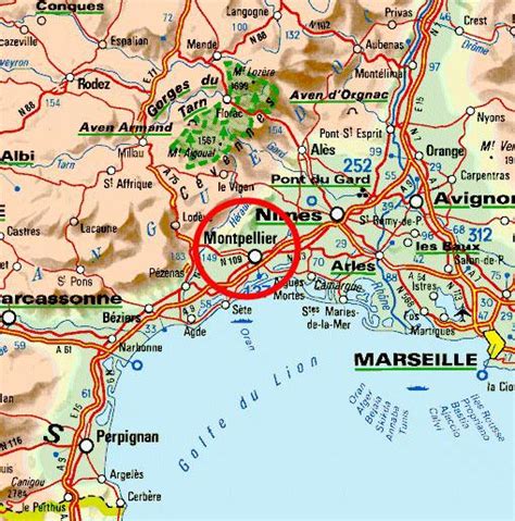 Montpellier Map and Montpellier Satellite Images