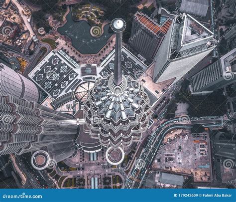 Petronas Twin Tower from Aerial View Editorial Stock Image - Image of ...