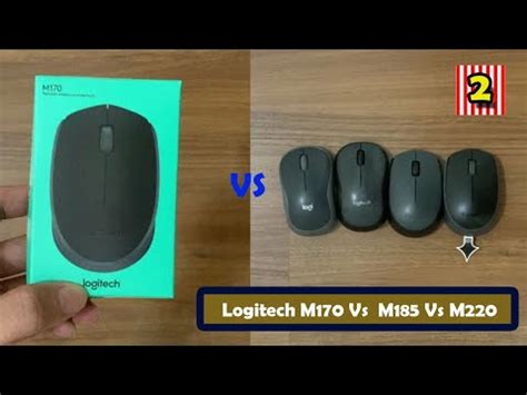 Logitech M170 Wireless Mouse Compare M185 M220 - YouTube