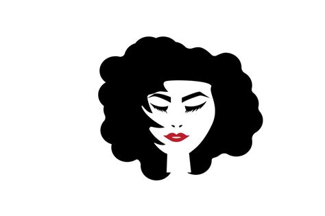 Beauty Hair Woman Logo Black Vector Desi Graphic by cavuart · Creative Fabrica