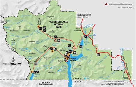 Waterton Lakes National Park Map | My blog