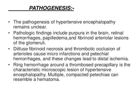 Hypertensive Encephalopathy and Emergencies