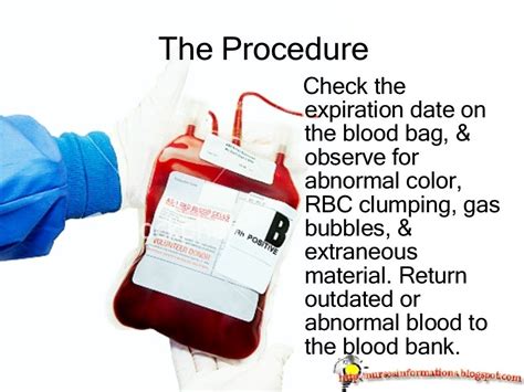 Blood Transfusion (a nursing procedure) by www.nursesinfosite.blogspo…