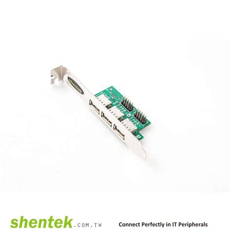 3 port USB2.0 Adapter Card Standard and Low Profile Bracket - Shentek