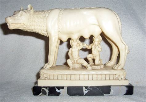 Neo-Classical Romulus & Remus Sculpture by A. Santini Made in