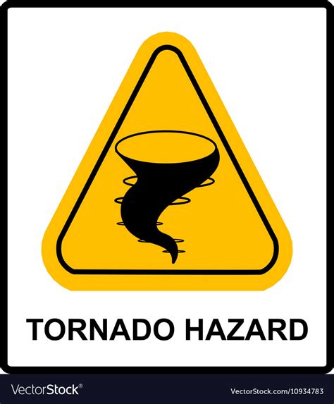 Warning tornado sign Royalty Free Vector Image