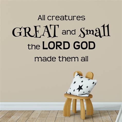 All Creatures Great and Small the Lord God Made Them All - Etsy Canada