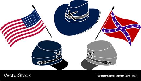 Symbol of american civil war Royalty Free Vector Image