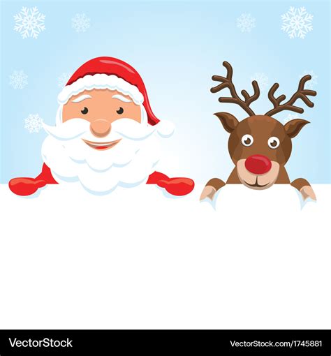 Santa claus rudolph Royalty Free Vector Image - VectorStock