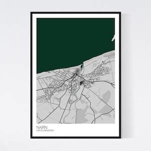 Nairn, Scotland Map Art Print Many Styles 350gsm Art Quality Paper Fast ...