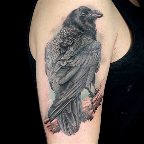 Color Realistic Raven Tattoo by Old Town Ink (Bubba Irwin & DJ Tambe ...