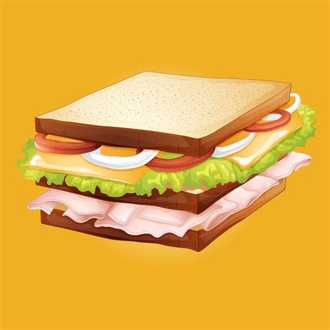 Tasty sandwich vector 36669710 Vector Art at Vecteezy