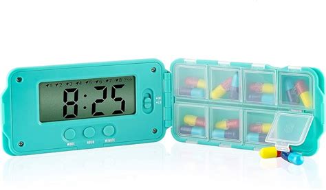 TabTime Super 8 Electronic Pill Dispenser Medication Alarm - 8 Audio ...