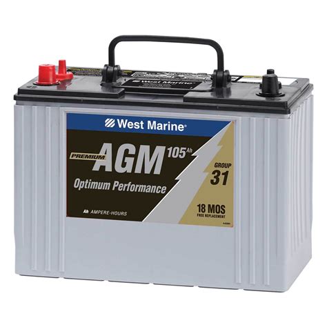 Group 31 Dual-Purpose AGM Battery, 105 Amp Hours | West Marine