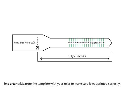 This printable ring sizer can be used to correctly determine your ...