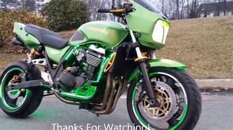 Kawasaki Undertail Custom Exhaust ZRX1100 - YouTube