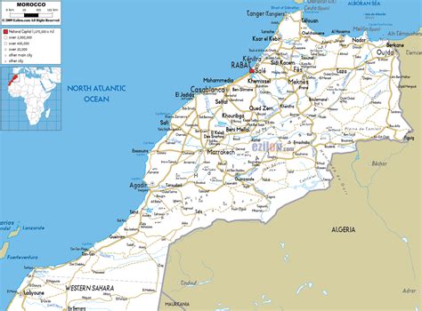 Detailed Clear Large Road Map of Morocco - Ezilon Maps