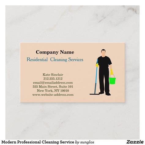 Modern Professional Cleaning Service Business Card | Zazzle.com in 2020 | Professional cleaning ...