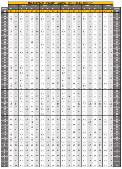 Acft Standards 2024 Chart - Tori Wrennie