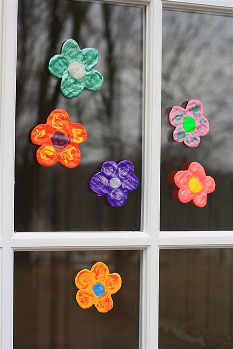 Marbled Flower Window Clings | iLoveToCreate