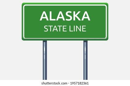 Vector Illustration Alaska State Line Road Stock Vector (Royalty Free) 1957182361 | Shutterstock