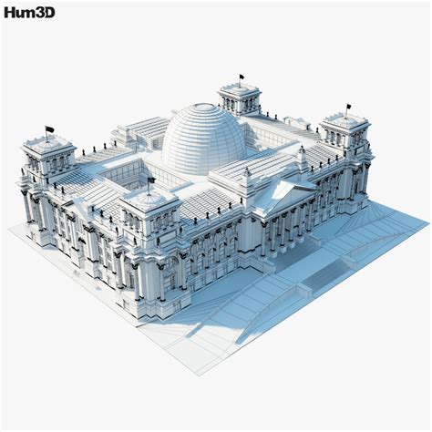 Reichstag building 3D model - Architecture on Hum3D