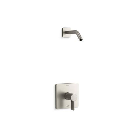 KOHLER Parallel 1-Handle Shower Trim Kit in Vibrant Brushed Nickel (Valve Not Included) TLS23503 ...