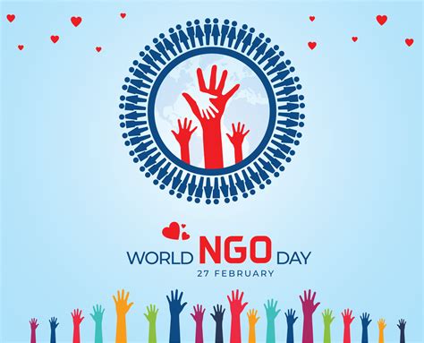 World NGO Day. 27th February. Template for background, banner, card, poster. vector illustration ...