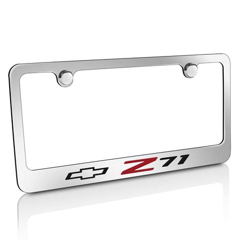 Chevrolet Z71 Chrome Metal License Plate Frame - Walmart.com - Walmart.com