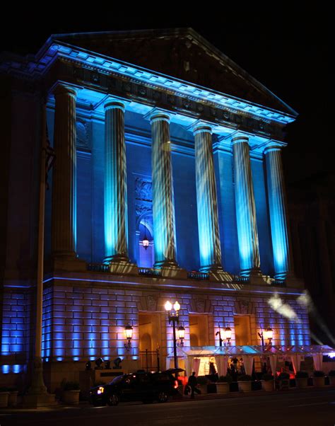 Mellon Auditorium in Blue | Neoclassical entrance to the And… | Flickr