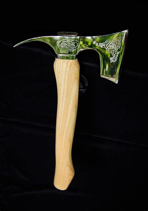 Bearded axe with adze blade stainless steel engraved polished – MAPSYST