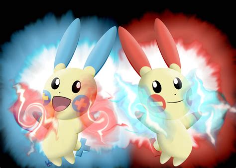 ArtStation - Shiny Plusle and Shiny Minun