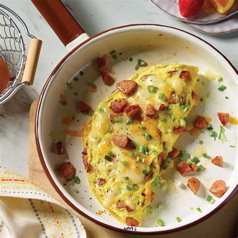 Chopped Sausage Omelet Recipe from H-E-B