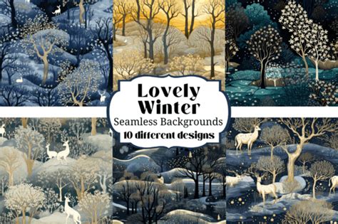 Lovely Winter Woodland Backgrounds Graphic by Laura Beth Love ...